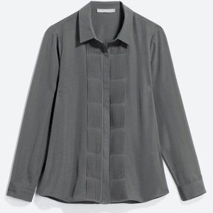 Daniel Rainn micro pleat button down blouse
